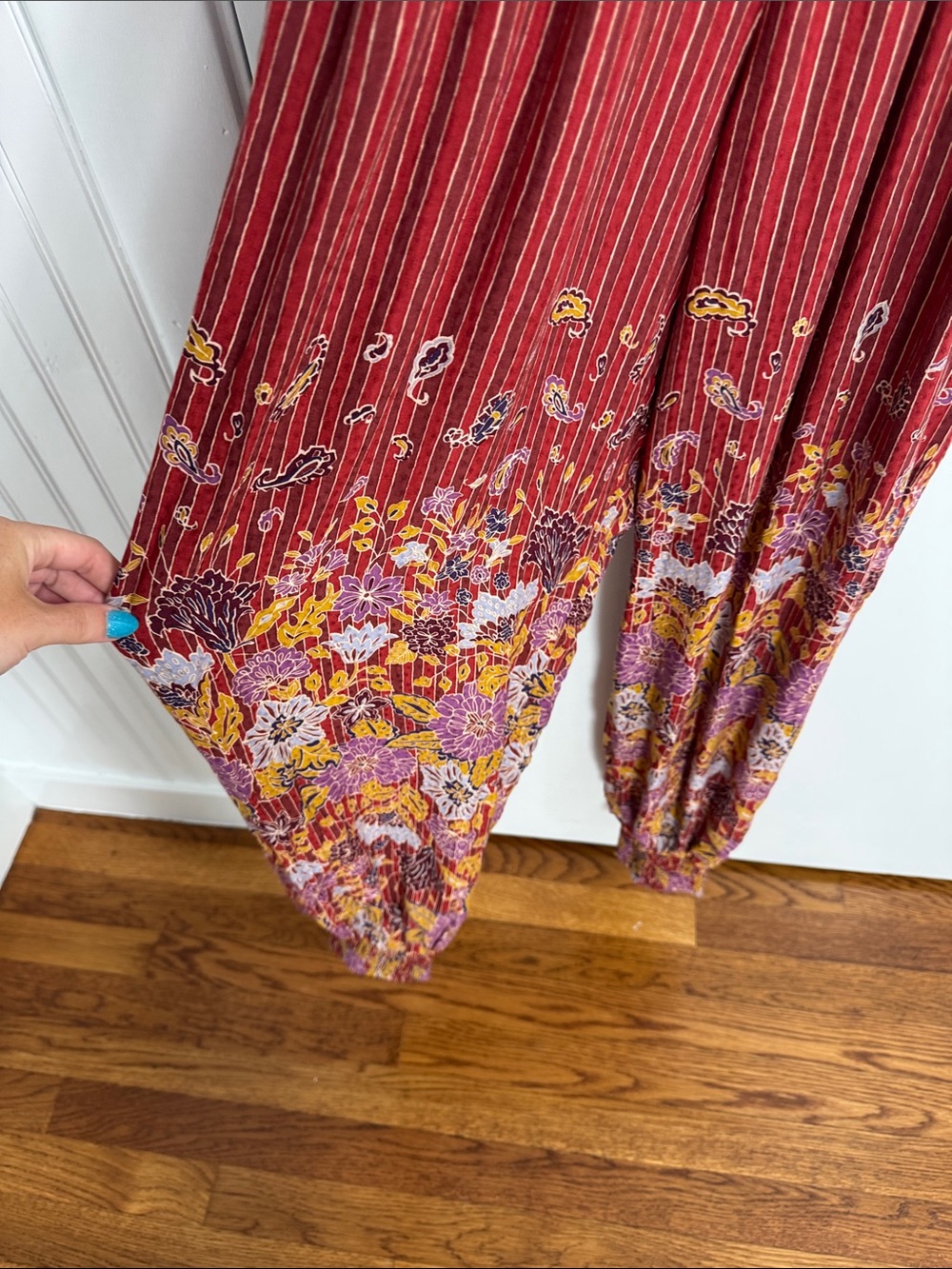 Anthropologie Breezy Open-Back Jumpsuit Size Small Boho Floral - Picture 8 of 10